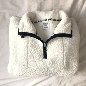 PINK Sherpa Quarter Zip